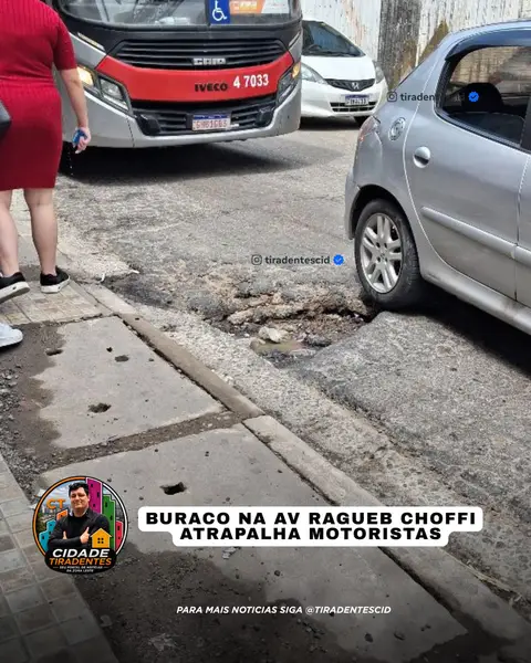 E tome mais buraco pela Av Ragueb Choffi
